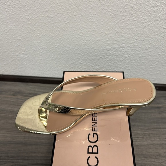 BCBGeneration Tabina Snakeskin-Embossed Faux Leather Sandals - Picture 6 of 6